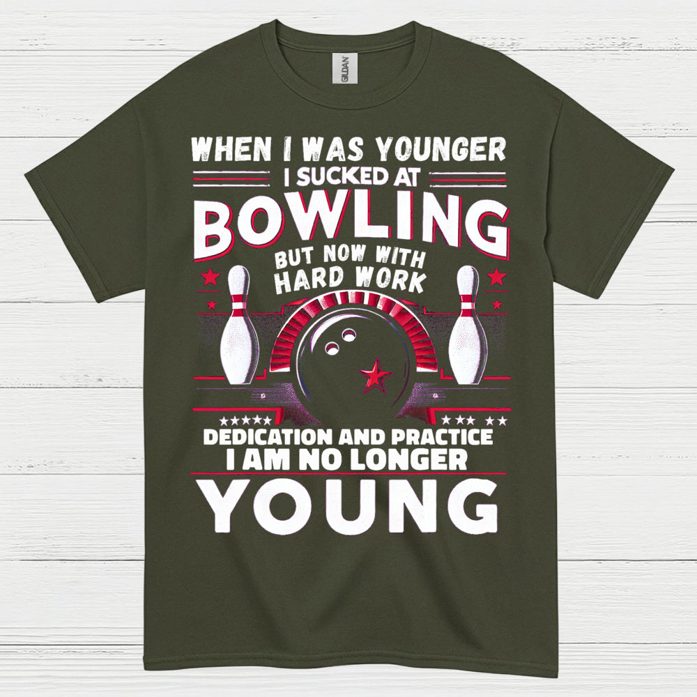 Bowling No Longer Young Funny T Shirt