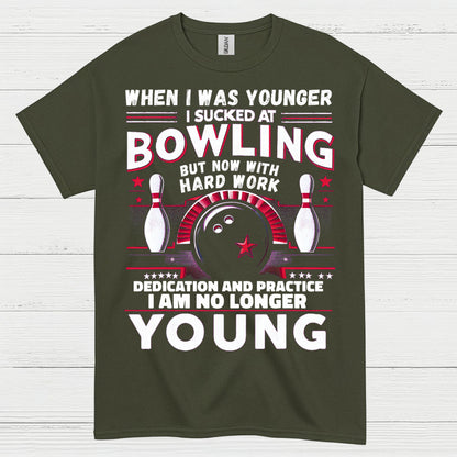 Bowling No Longer Young Funny T Shirt