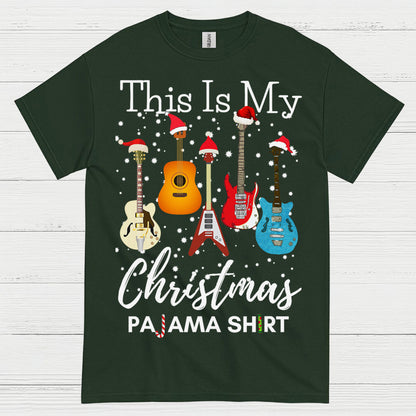 Guitar Christmas Pajama Vibes T Shirt
