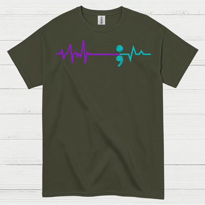 Semicolon Heartbeat Awareness T Shirt