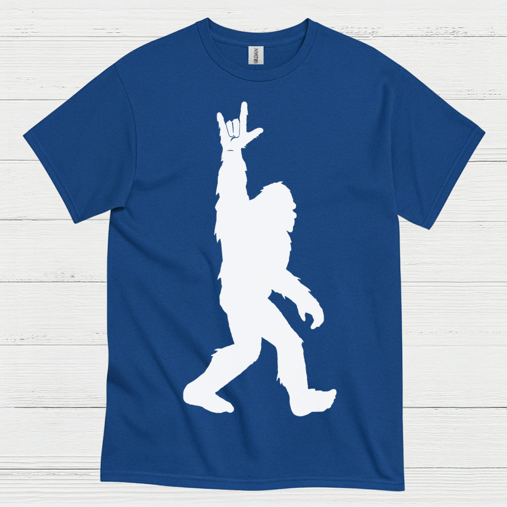 Rock Hand Bigfoot Silhouette T Shirt
