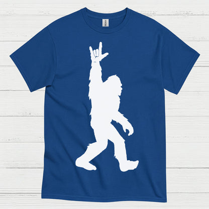 Rock Hand Bigfoot Silhouette T Shirt
