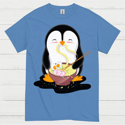 Cute Penguin Eating Ramen Graphic T Shirt