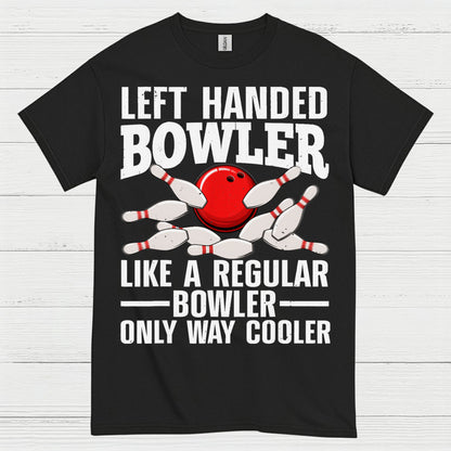 Left Handed Bowler Funny T Shirt