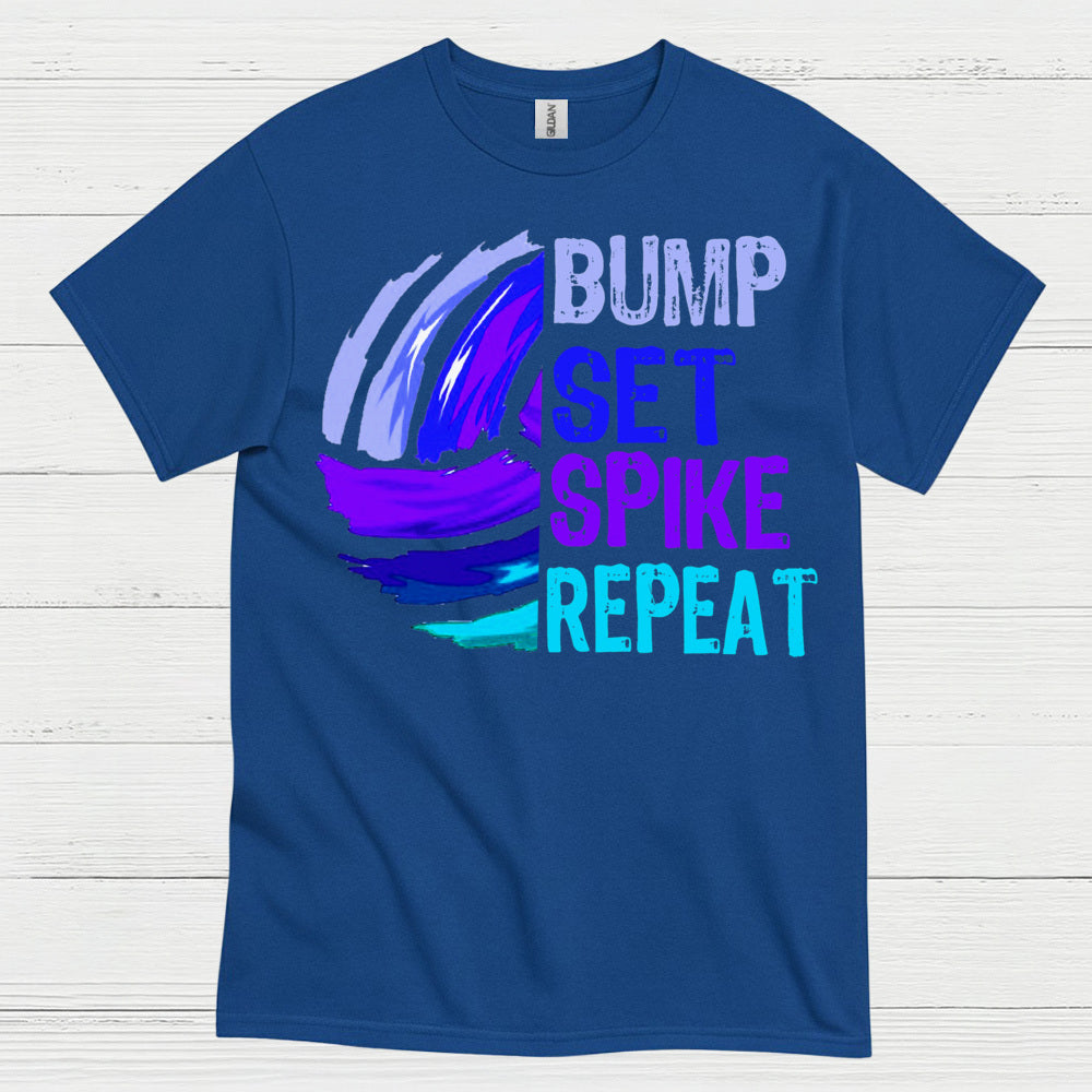 Bump Set Spike Repeat Volleyball T Shirt