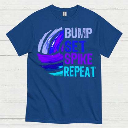 Bump Set Spike Repeat Volleyball T Shirt