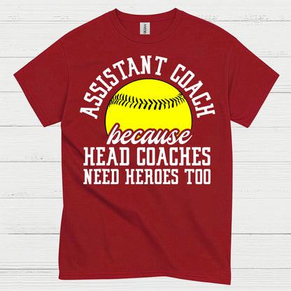 Assistant Coach Softball Hero T Shirt