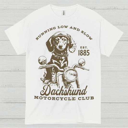 Running Low And Slow Dachshund Motorcycle Club T Shirt