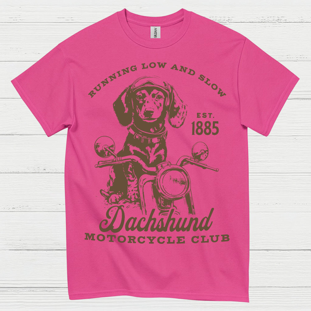 Running Low And Slow Dachshund Motorcycle Club T Shirt