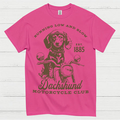 Running Low And Slow Dachshund Motorcycle Club T Shirt
