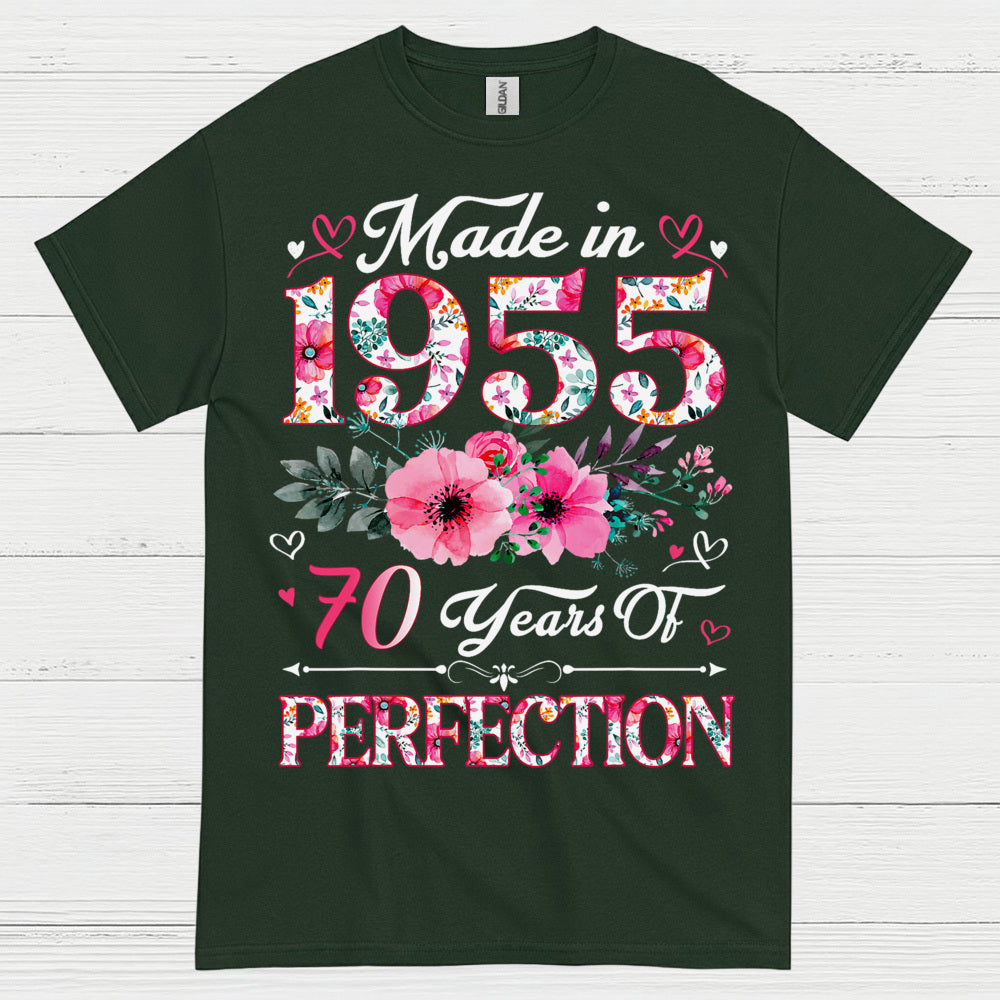 Made in 1955 70 Years Perfection T Shirt