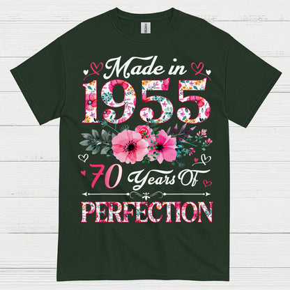 Made in 1955 70 Years Perfection T Shirt