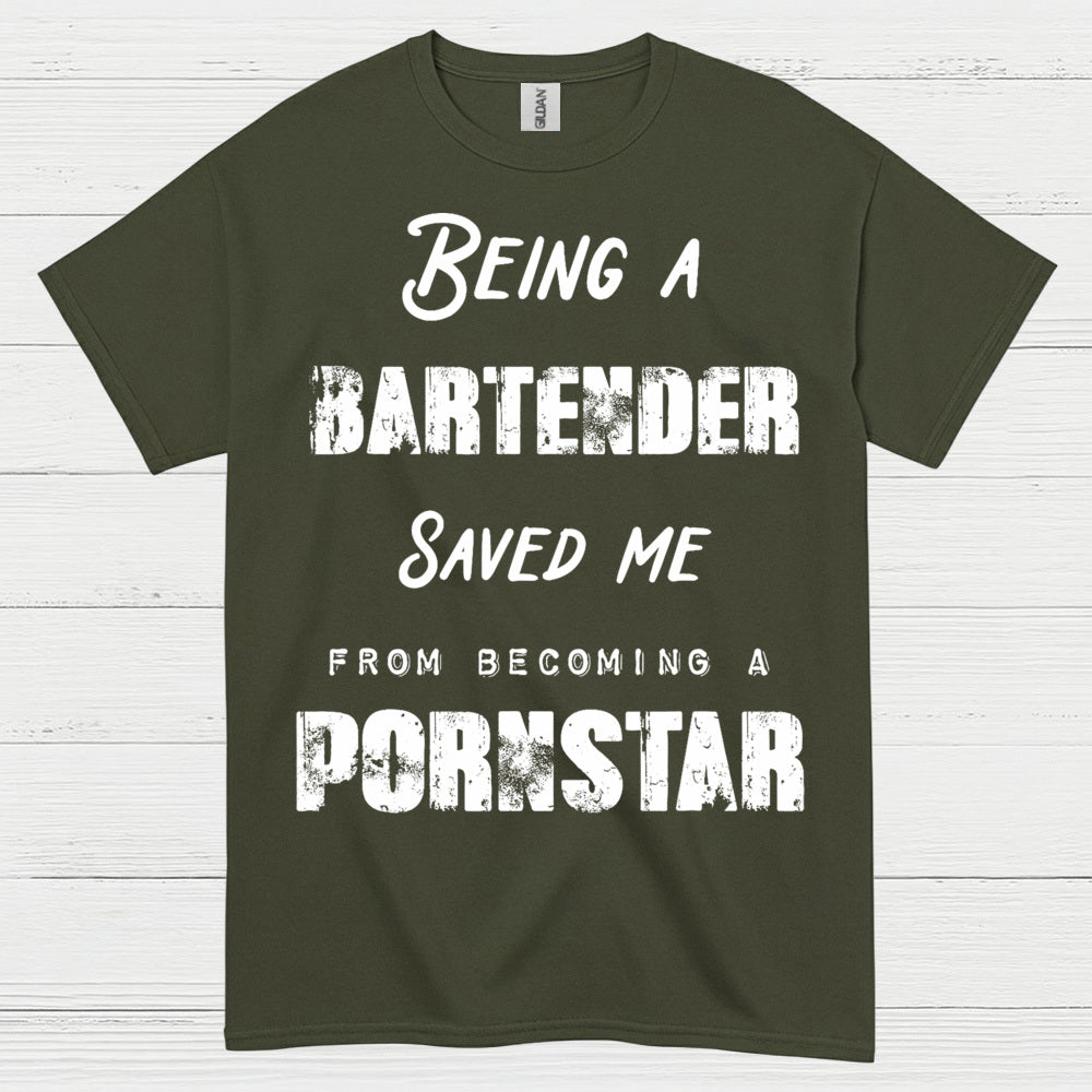 Being A Bartender Saved Me Humor T Shirt
