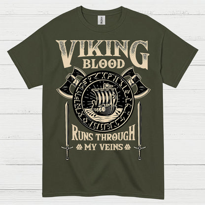 Viking Blood Runs Through My Veins T Shirt