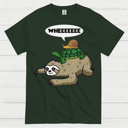 Wheeeee Sloth Turtle Funny T Shirt