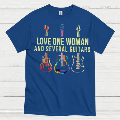 Love One Woman And Several Guitars T Shirt