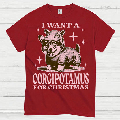 I Want A Corgipotamus For Christmas T Shirt