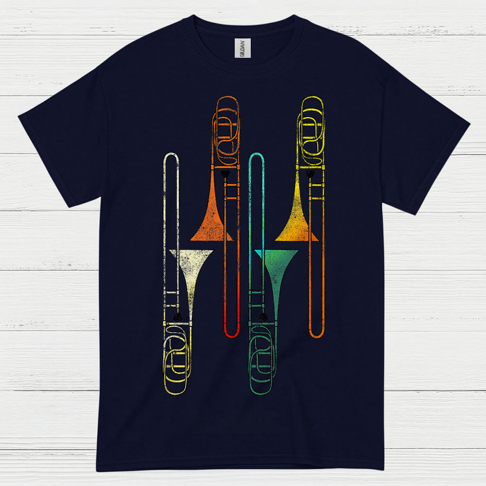 Vintage Trombone Art T Shirt