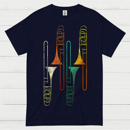 Vintage Trombone Art T Shirt