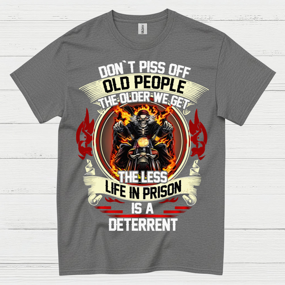 Don't Piss Off Old People Biker T Shirt