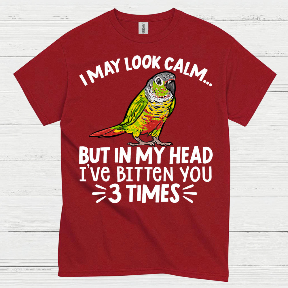 I May Look Calm Funny Parrot T Shirt