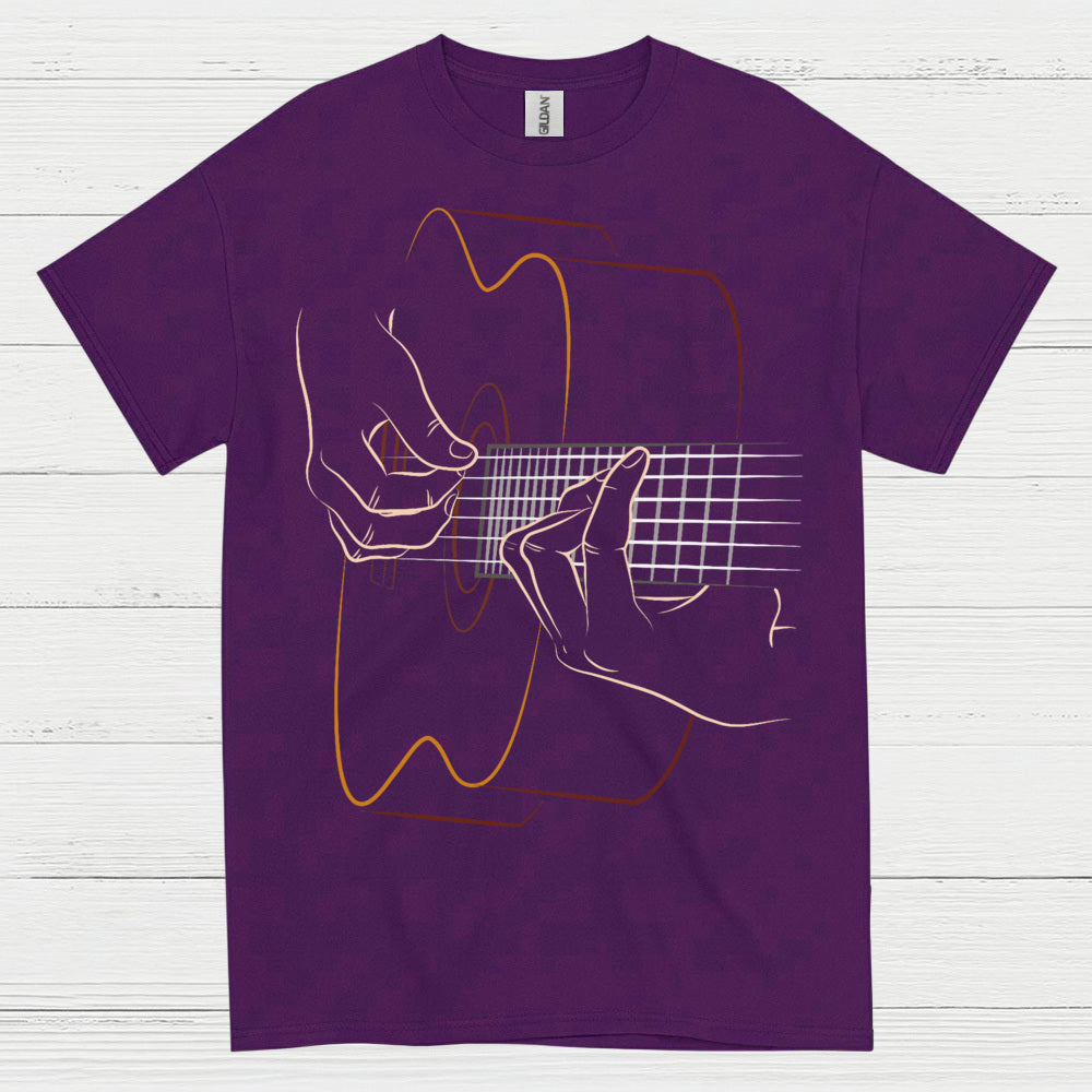Acoustic Line Art Guitar T Shirt