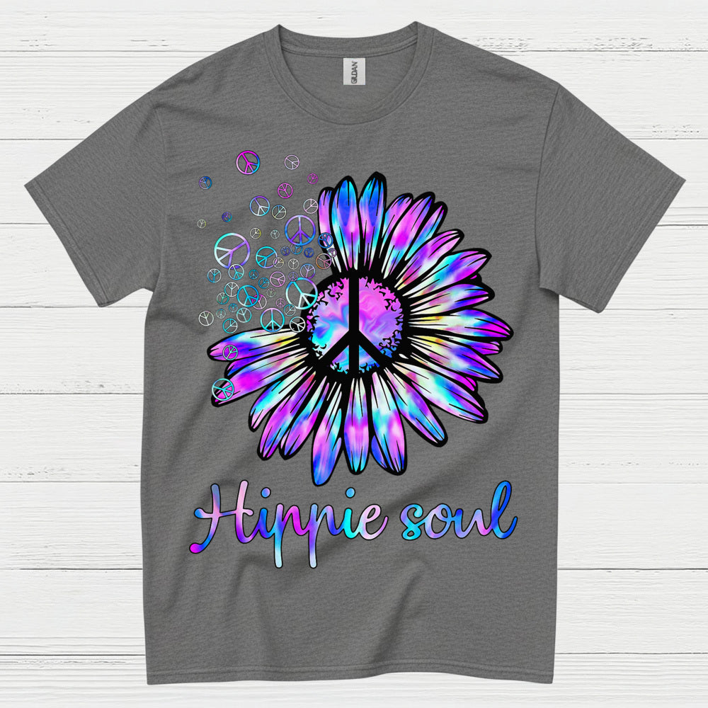 Hippie Soul Sunflower Peace Sign T Shirt