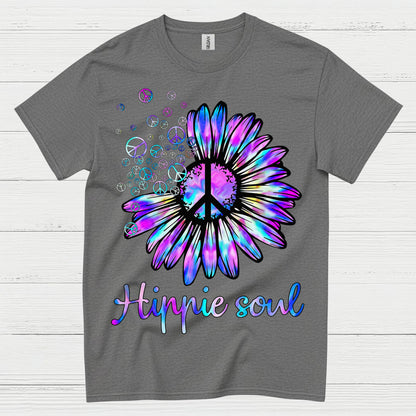 Hippie Soul Sunflower Peace Sign T Shirt