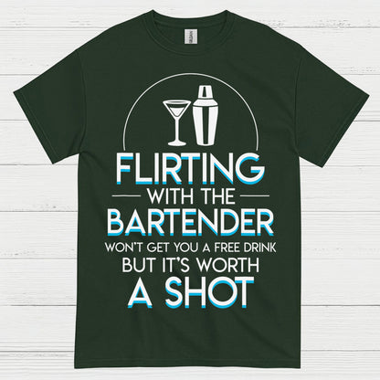 Flirting With Bartender Worth A Shot T Shirt