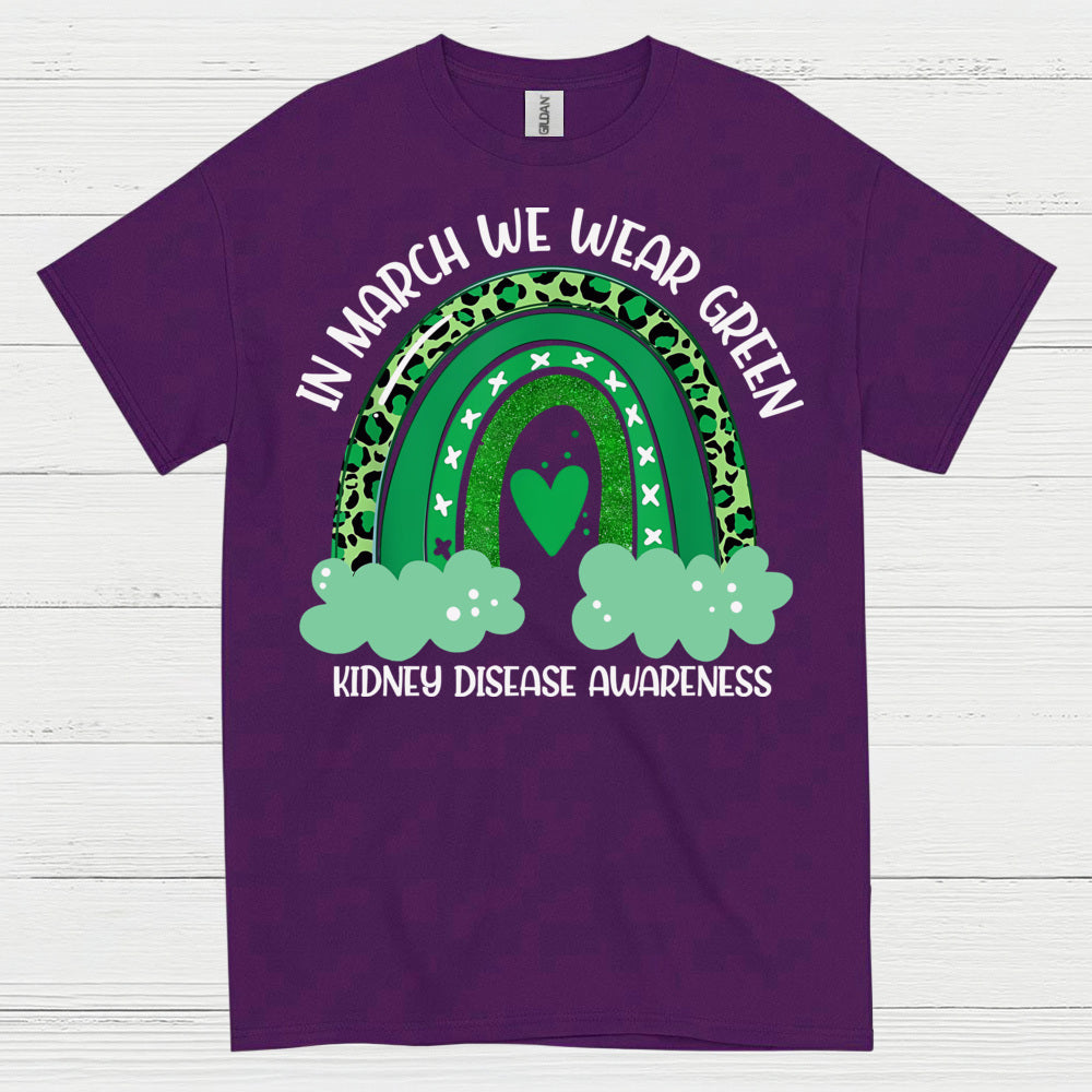 Kidney Disease Awareness Wear Green March T Shirt