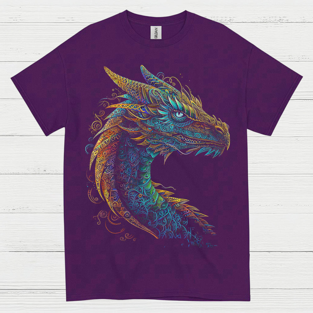 Colorful Dragon Head T Shirt