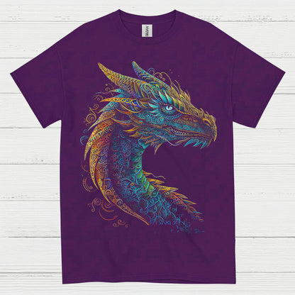 Colorful Dragon Head T Shirt
