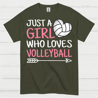 Just A Girl Who Loves Volleyball T Shirt
