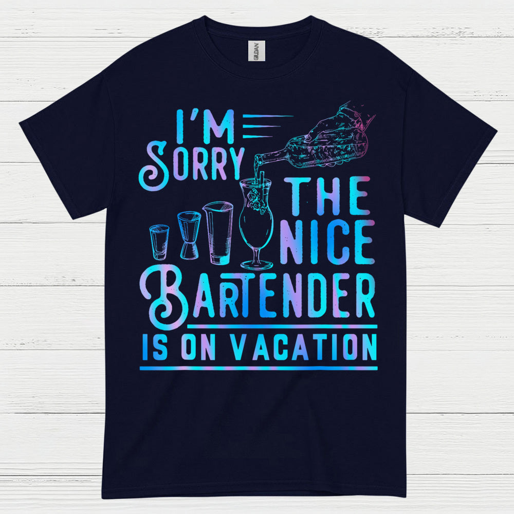 Nice Bartender On Vacation Humor T Shirt