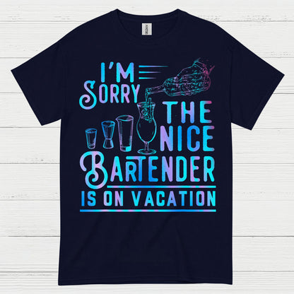 Nice Bartender On Vacation Humor T Shirt