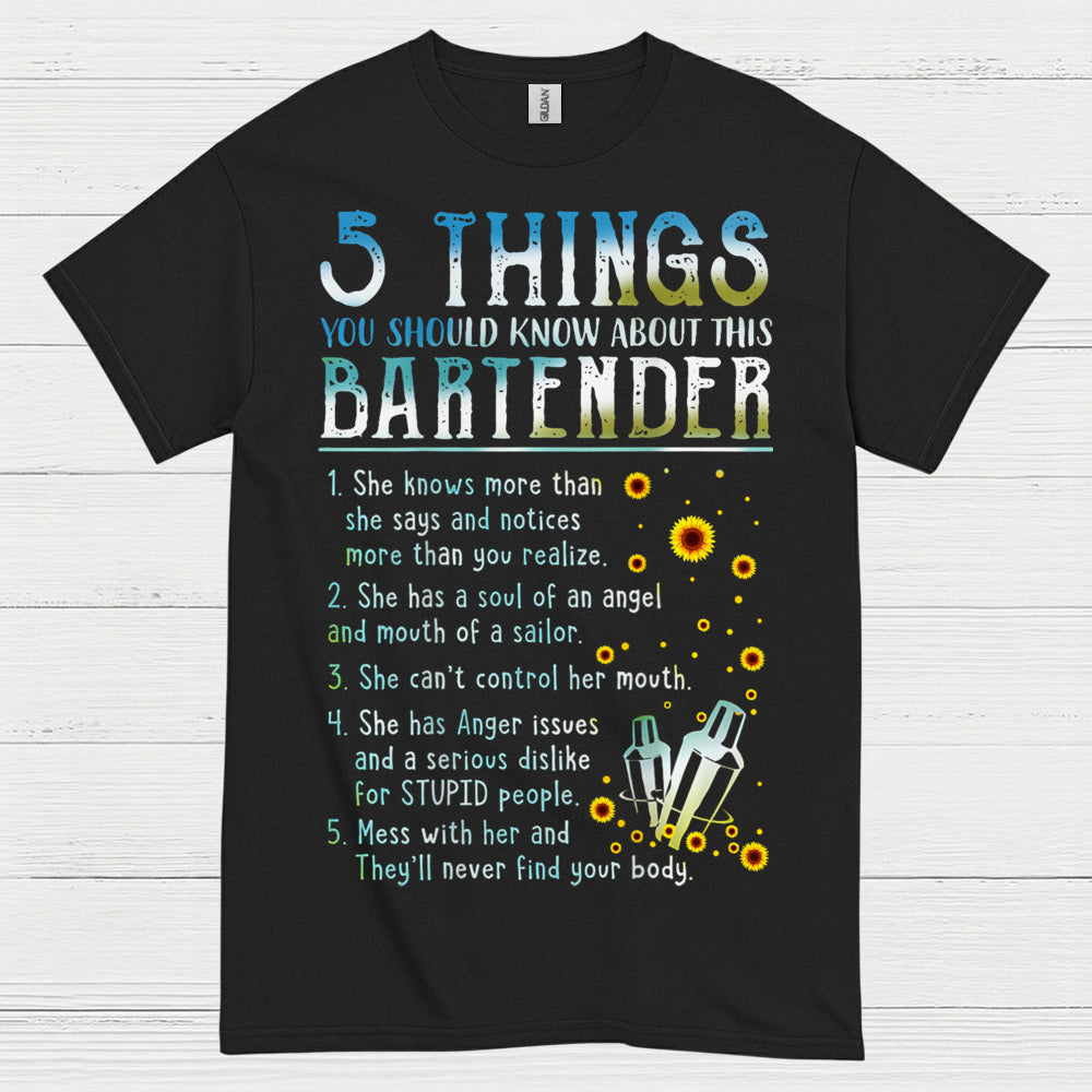 5 Things About This Bartender T Shirt
