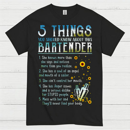 5 Things About This Bartender T Shirt
