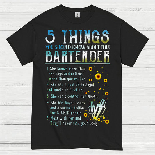 5 Things About This Bartender T Shirt
