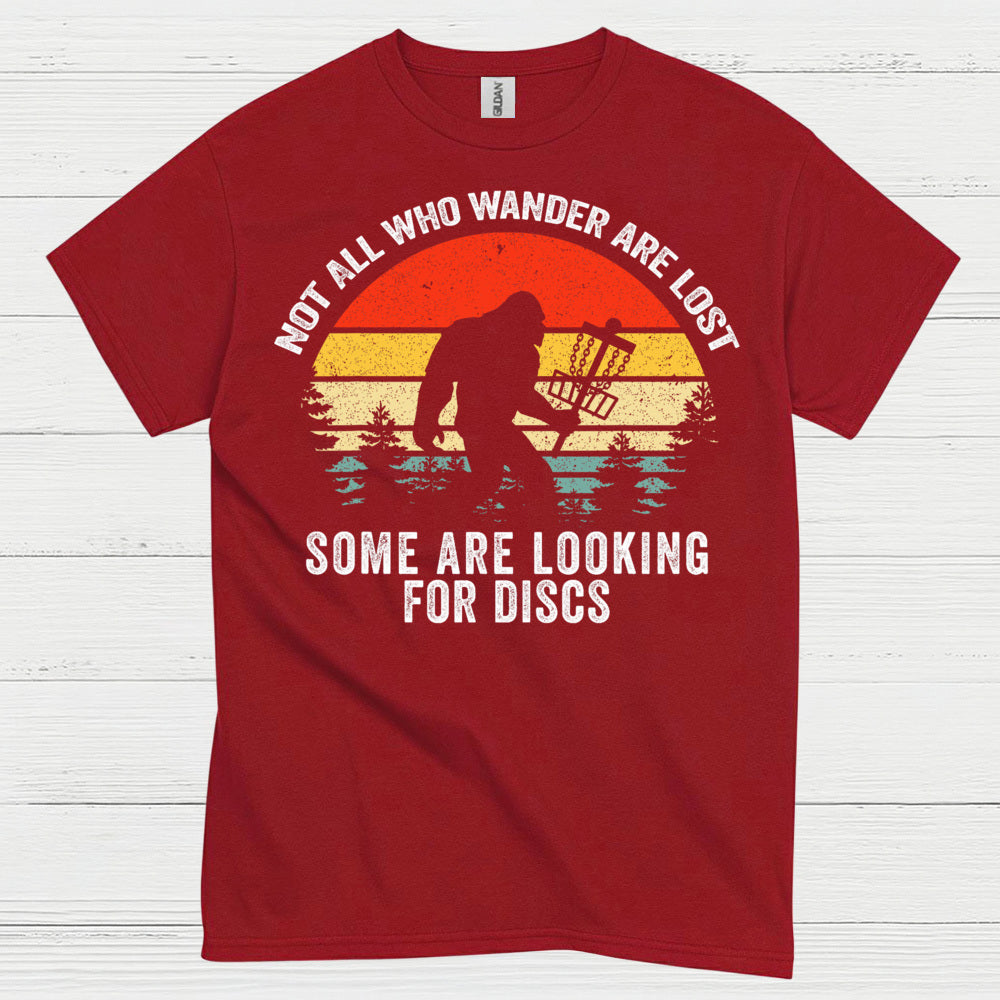 Not All Who Wander Disc Golf Bigfoot T Shirt