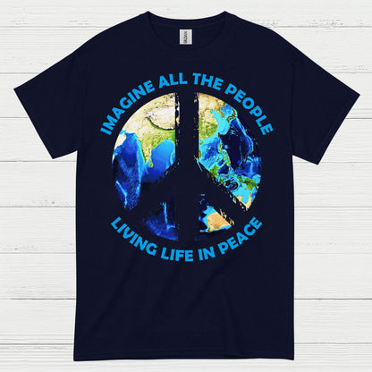 Imagine All The People Living Life In Peace T Shirt