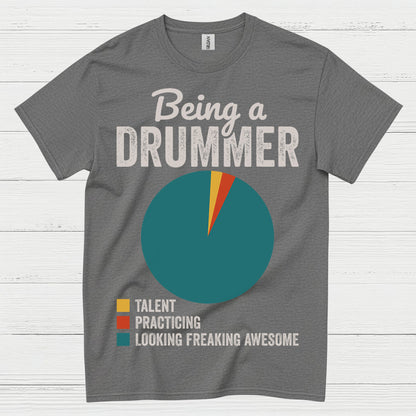 Drummer Life Pie Chart T Shirt
