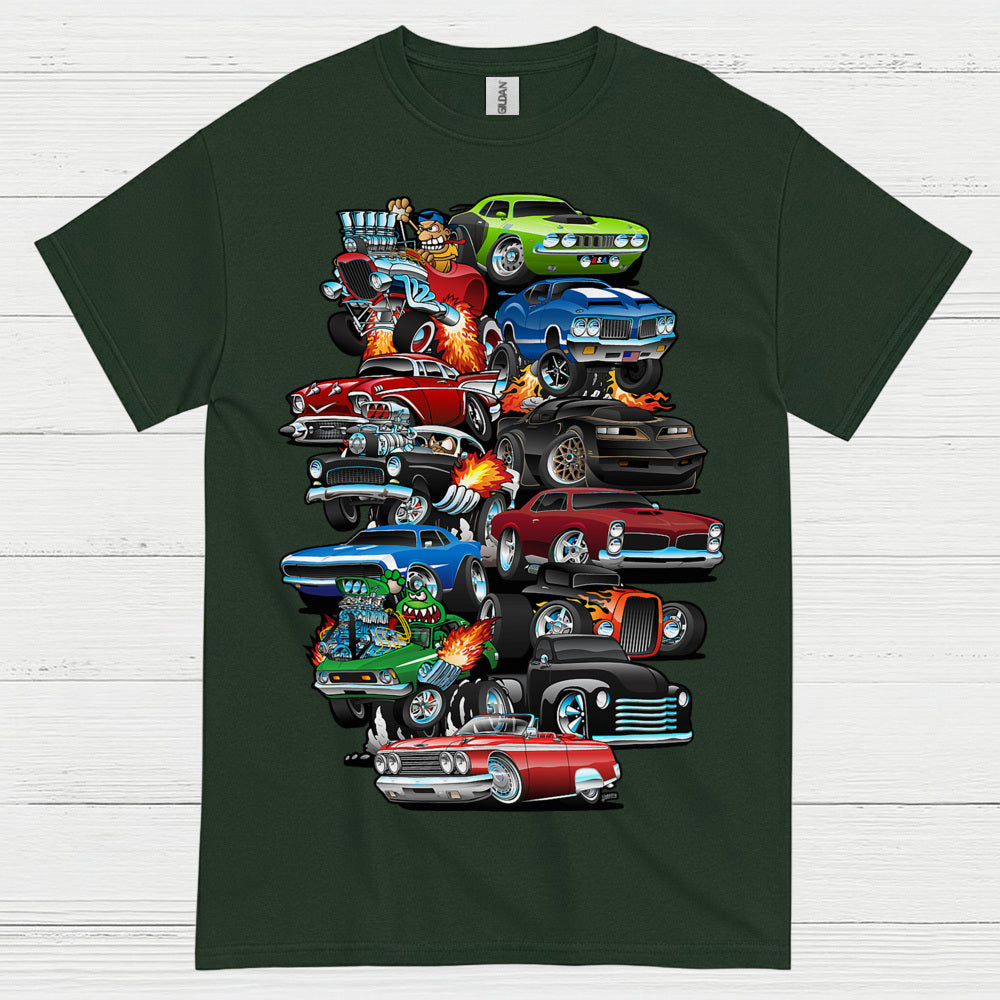 Classic Hot Rod Cars T Shirt