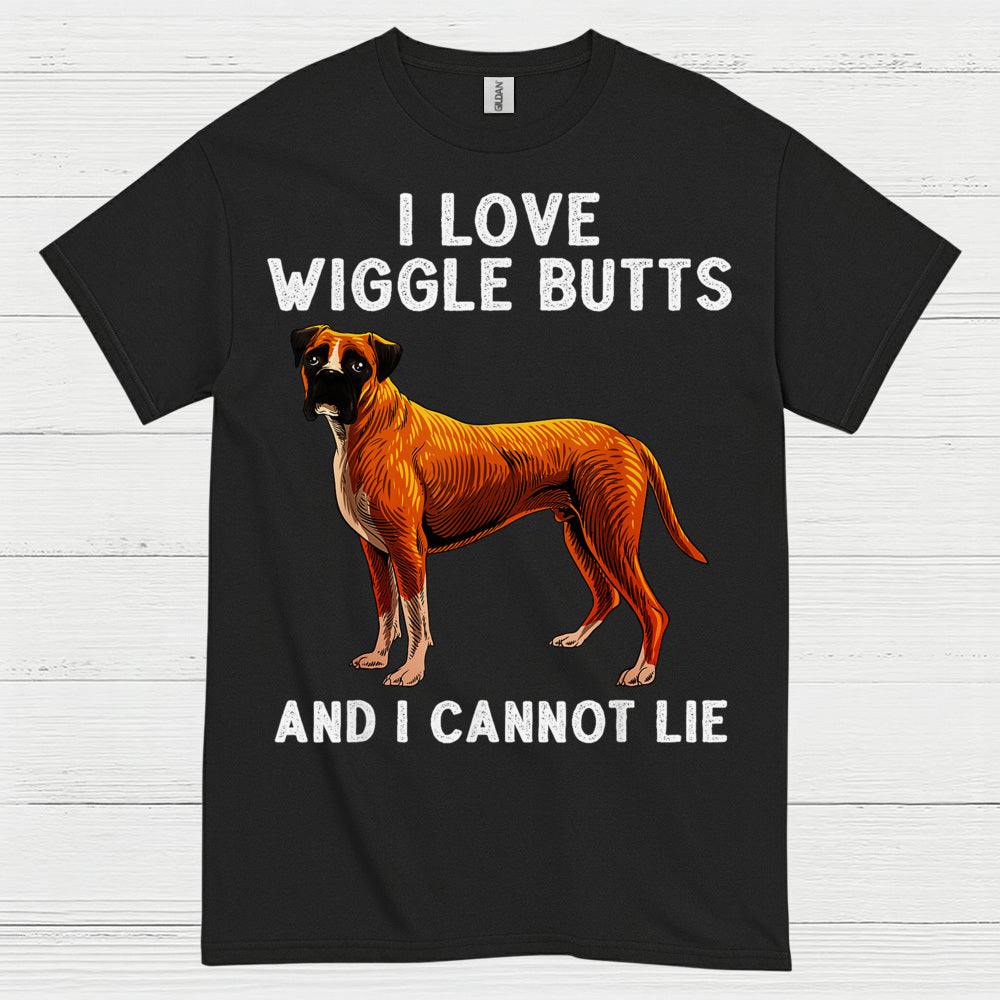 I Love Wiggle Butts Boxer T Shirt