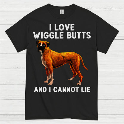 I Love Wiggle Butts Boxer T Shirt