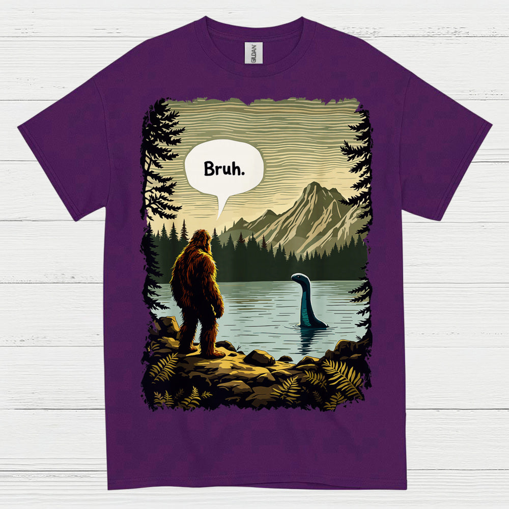 Bruh Bigfoot Lake Monster T Shirt