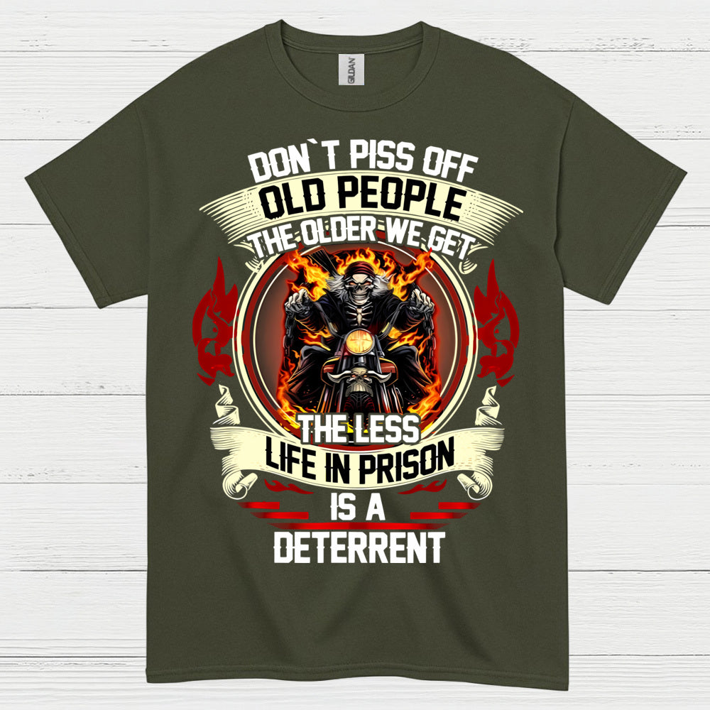 Don't Piss Off Old People Biker T Shirt