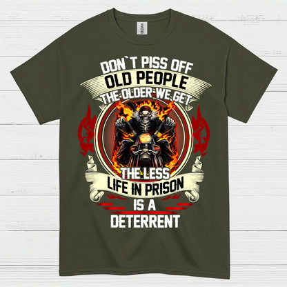 Don't Piss Off Old People Biker T Shirt
