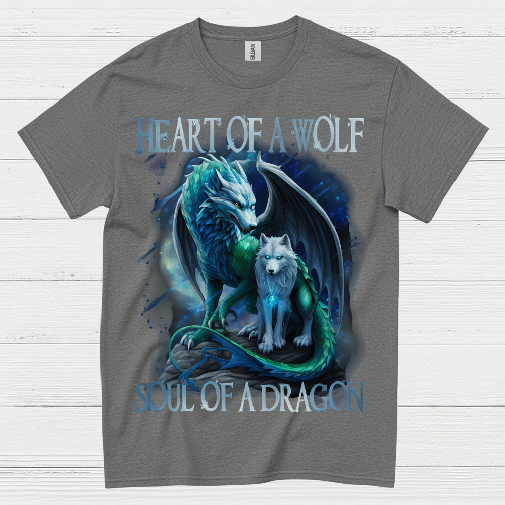 Heart Of A Wolf Soul Of A Dragon T Shirt