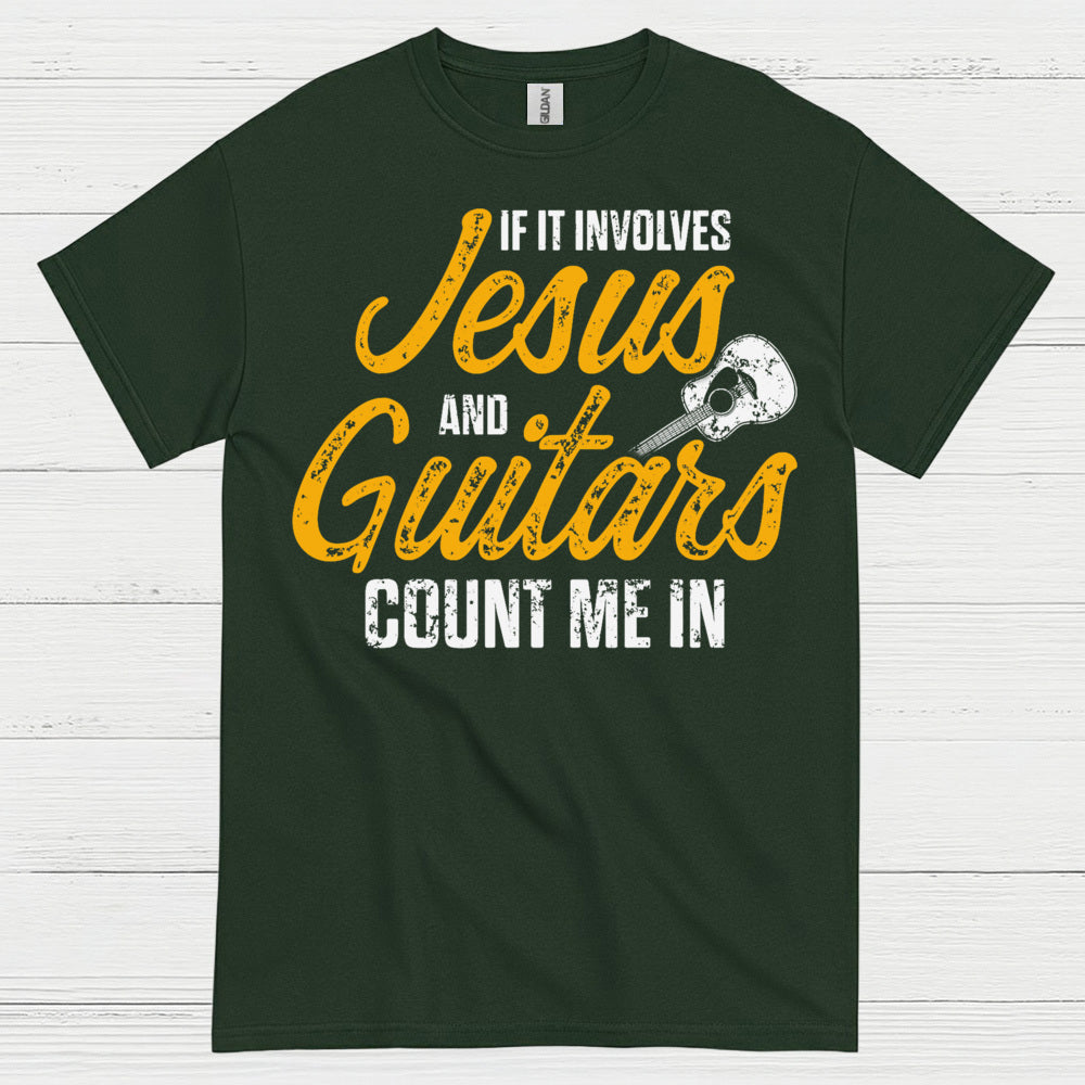 Jesus And Guitars Count Me In T Shirt