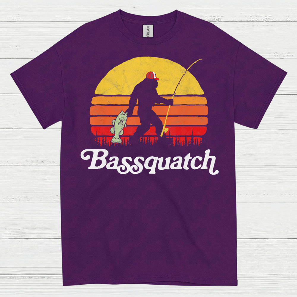 Bassquatch Bigfoot Fishing T Shirt